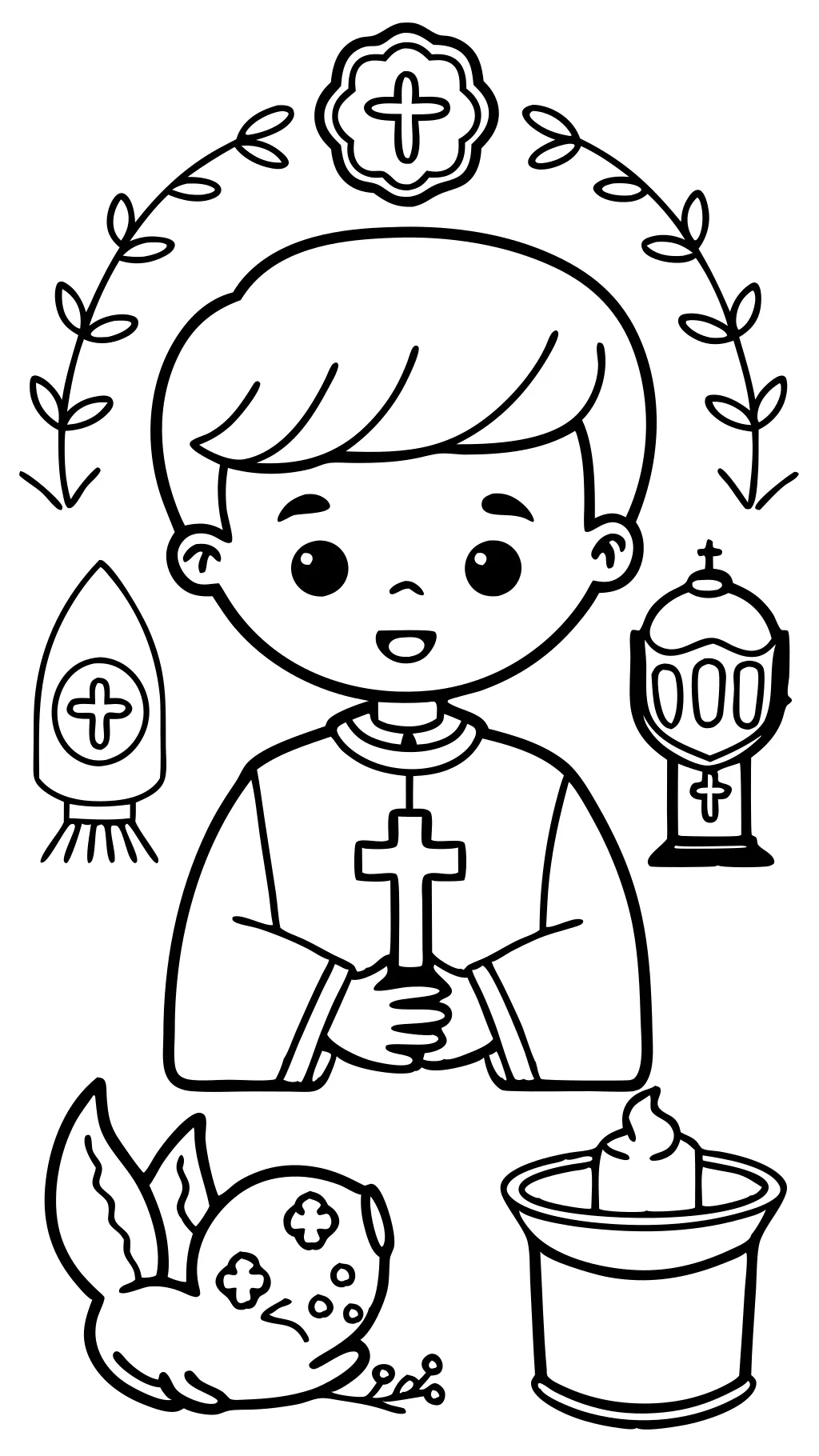 pages à colorier de la première communion